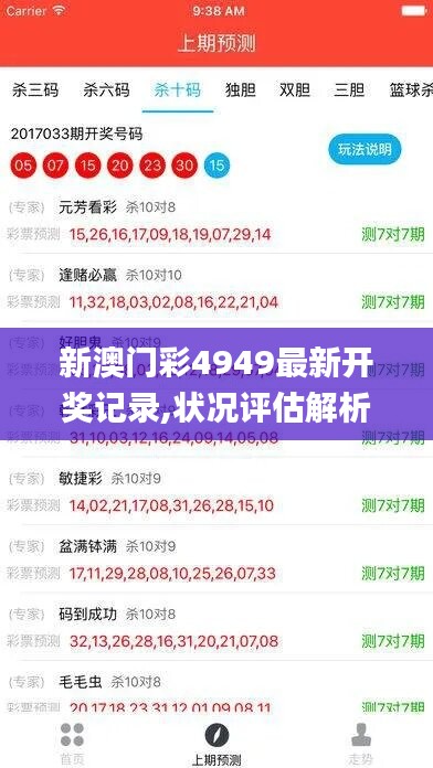 新澳门彩4949最新开奖记录,状况评估解析_动图版679.94