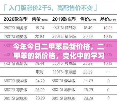 今年二甲苯最新价格动态，学习之旅中的自信与成就感之源