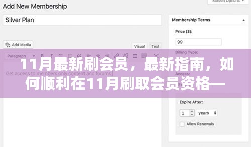 从零起步到成功之路，最新指南教你如何顺利在1月刷取会员资格