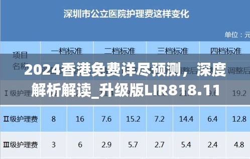 2024香港免费详尽预测，深度解析解读_升级版LIR818.11