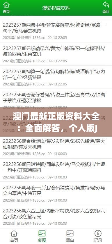 澳门最新正版资料大全：全面解答，个人版JDB945.61