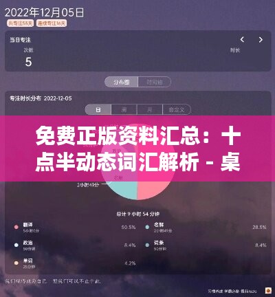 免费正版资料汇总：十点半动态词汇解析 - 桌面版VRO436.41