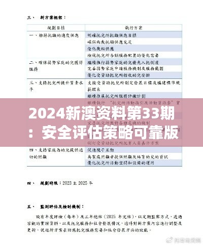 2024新澳资料第33期：安全评估策略可靠版AZT675.08