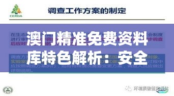 澳门精准免费资料库特色解析：安全评估策略方案白银版YRC982.63