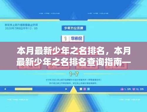 本月最新少年之名排名详解，入门查询指南