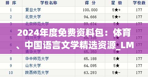 2024年度免费资料包：体育、中国语言文学精选资源_LMY109.81