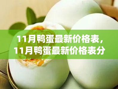 11月鸭蛋最新价格分析与探讨，市场走势下的多元观点