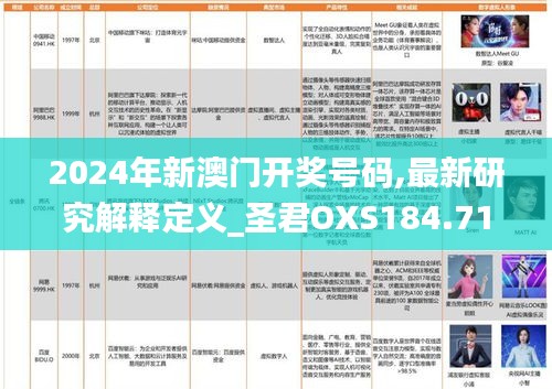 2024年新澳门开奖号码,最新研究解释定义_圣君OXS184.71