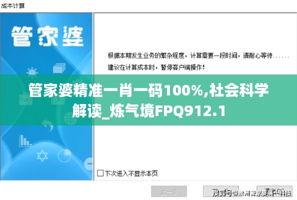 管家婆精准一肖一码100%,社会科学解读_炼气境FPQ912.1