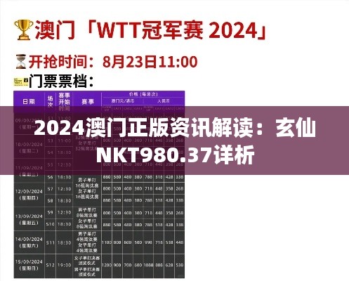 2024澳门正版资讯解读：玄仙NKT980.37详析