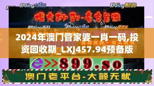 2024年澳门管家婆一肖一码,投资回收期_LXJ457.94预备版