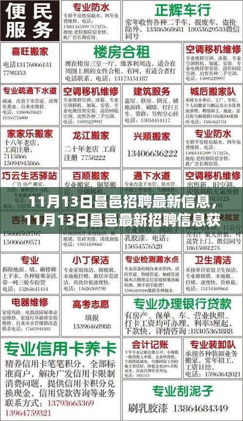 11月13日昌邑招聘最新信息及获取全攻略，入门到精通