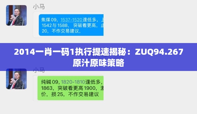 2014一肖一码1执行提速揭秘：ZUQ94.267原汁原味策略