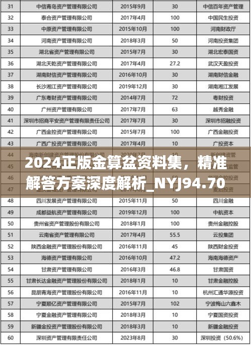 2024正版金算盆资料集，精准解答方案深度解析_NYJ94.707版