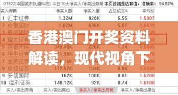 香港澳门开奖资料解读，现代视角下的开奖定义_PDB77.183静谧版