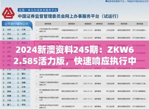 2024新澳资料245期：ZKW62.585活力版，快速响应执行中