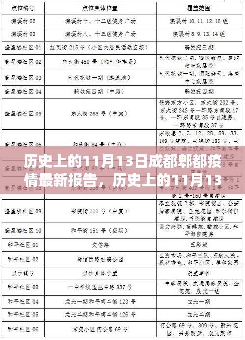 历史上的11月13日成都郫都疫情最新进展报告发布，最新进展与动态更新