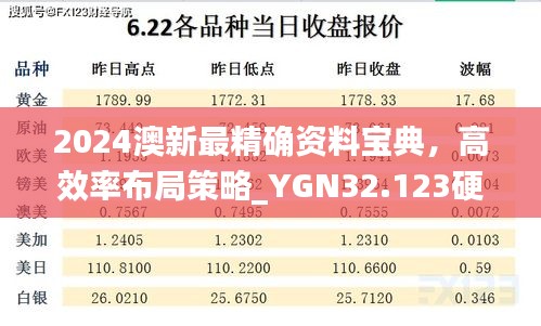 2024澳新最精确资料宝典，高效率布局策略_YGN32.123硬件版本