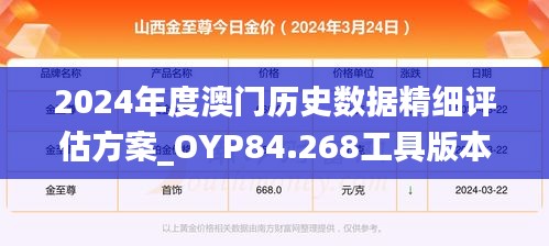 2024年度澳门历史数据精细评估方案_OYP84.268工具版本