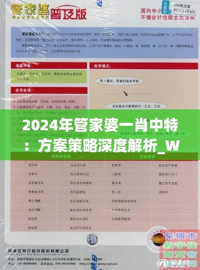 2024年管家婆一肖中特：方案策略深度解析_WCT11.238轻奢版