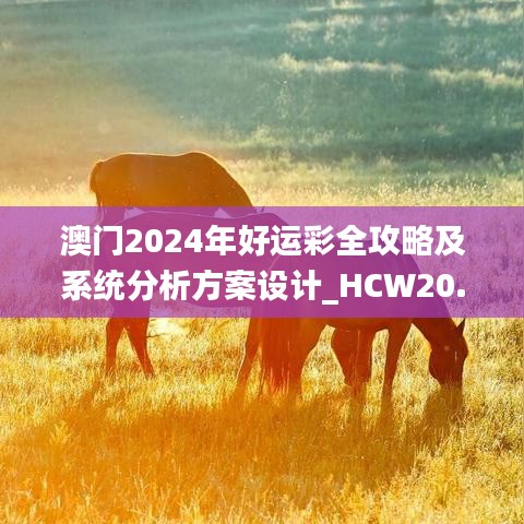 澳门2024年好运彩全攻略及系统分析方案设计_HCW20.588融合版