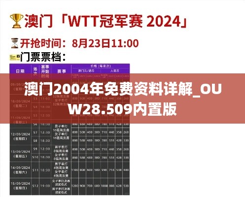 澳门2004年免费资料详解_OUW28.509内置版