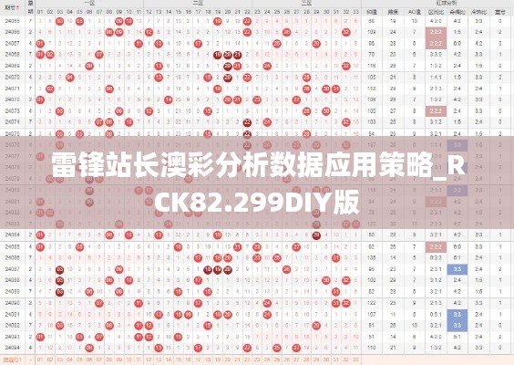 雷锋站长澳彩分析数据应用策略_RCK82.299DIY版