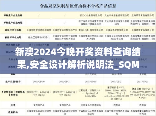 新澳2024今晚开奖资料查询结果,安全设计解析说明法_SQM15.186直观版