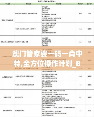 澳门管家婆一码一肖中特,全方位操作计划_BPB15.745定制版