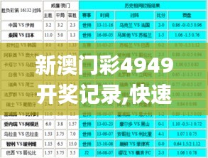 新澳门彩4949开奖记录,快速实施解答研究_SVE15.129原型版