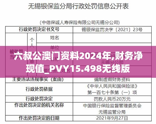 六叔公澳门资料2024年,财务净现值_PVY15.498无线版