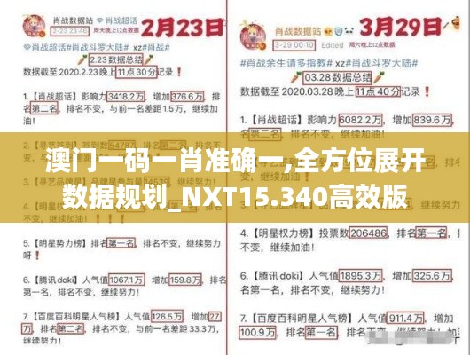 澳门一码一肖准确一,全方位展开数据规划_NXT15.340高效版