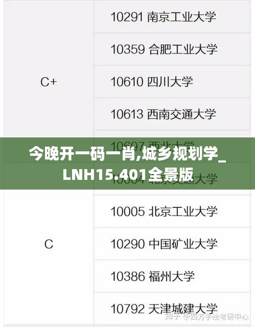 今晚开一码一肖,城乡规划学_LNH15.401全景版