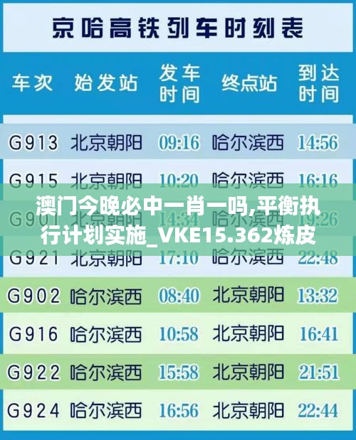 澳门今晚必中一肖一吗,平衡执行计划实施_VKE15.362炼皮境