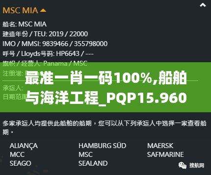 最准一肖一码100%,船舶与海洋工程_PQP15.960进口版