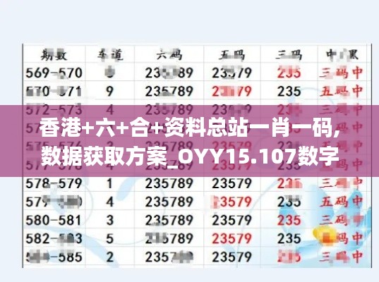 香港+六+合+资料总站一肖一码,数据获取方案_OYY15.107数字版