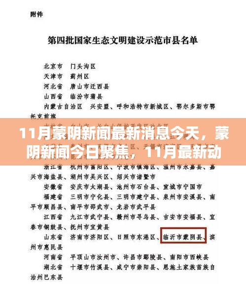 蒙阴新闻今日聚焦，11月最新动态概览与要闻速递