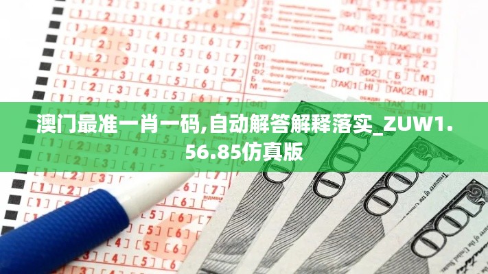 澳门最准一肖一码,自动解答解释落实_ZUW1.56.85仿真版