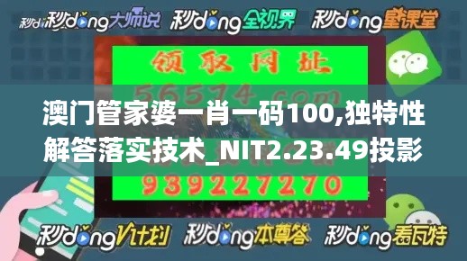 澳门管家婆一肖一码100,独特性解答落实技术_NIT2.23.49投影版