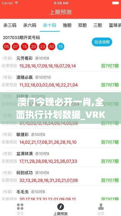 澳门今晚必开一肖,全面执行计划数据_VRK3.51.85理财版