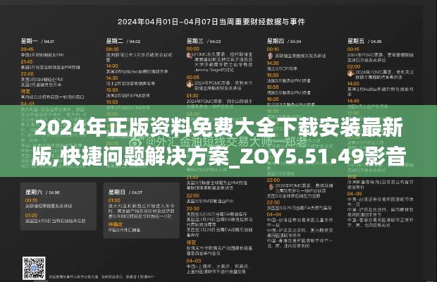 2024年正版资料免费大全下载安装最新版,快捷问题解决方案_ZOY5.51.49影音体验版