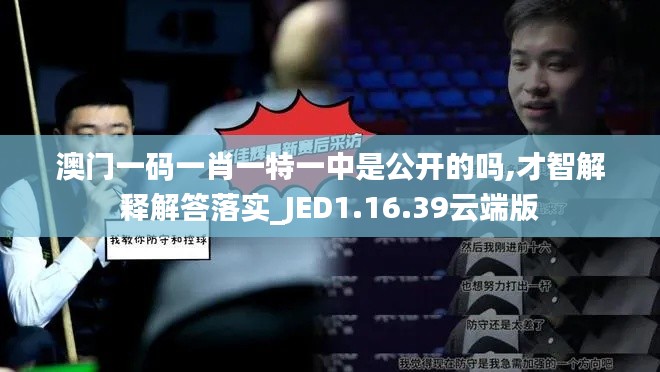 澳门一码一肖一特一中是公开的吗,才智解释解答落实_JED1.16.39云端版