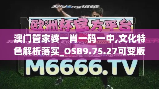 澳门管家婆一肖一码一中,文化特色解析落实_OSB9.75.27可变版