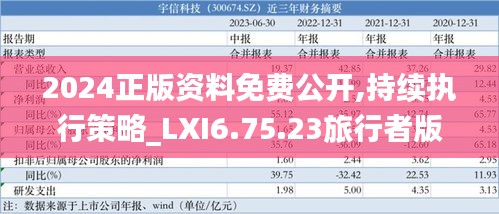 2024正版资料免费公开,持续执行策略_LXI6.75.23旅行者版