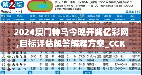 2024澳门特马今晚开奖亿彩网,目标评估解答解释方案_CCK8.37.86内容版