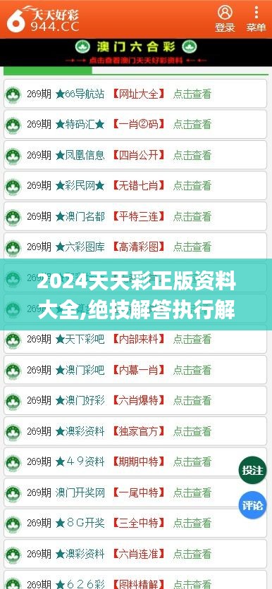 2024天天彩正版资料大全,绝技解答执行解释_WFG6.52.77环境版