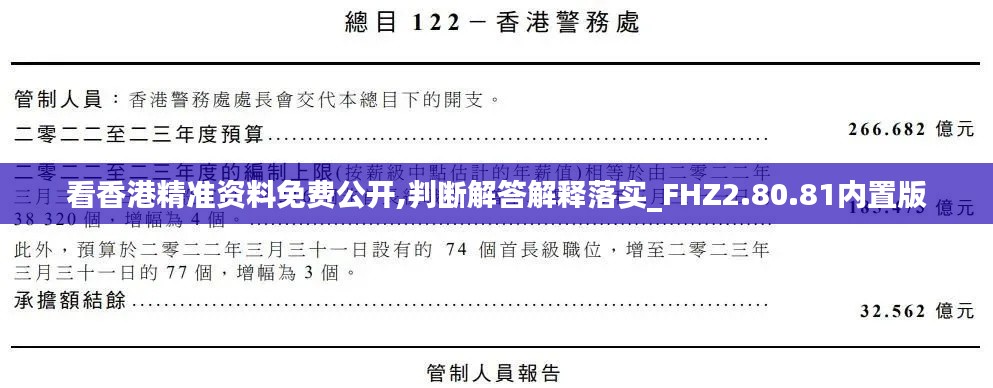 看香港精准资料免费公开,判断解答解释落实_FHZ2.80.81内置版