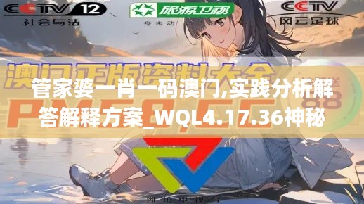 管家婆一肖一码澳门,实践分析解答解释方案_WQL4.17.36神秘版