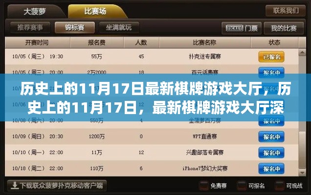 历史上的11月17日，最新棋牌游戏大厅深度解析与评测