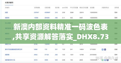 新澳内部资料精准一码波色表,共享资源解答落实_DHX8.73.41复兴版